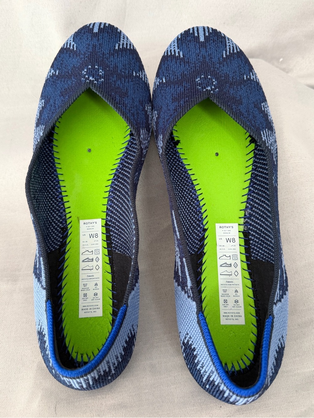 Rothy’s The Flat Tourlamine Blue Floral Size 8 - Picture 8 of 12